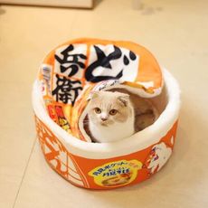 【AOYI奧藝】日式萌趣泡麵寵物窩寵物床睡墊地墊( 大尺寸趣味寵物床)
