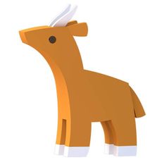 ★好評熱銷 ★安全無毒【HALFTOYS】3D動物樂園：高角羚（IMPALA ）STEAM教育玩具