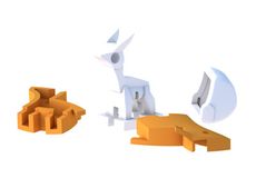 【HALFTOYS】3D動物樂園：高角羚寶寶（IMPALA  BABY）STEAM教育玩具