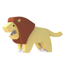 ★好評熱銷 ★安全無毒【HALFTOYS】3D動物樂園：獅子（LION )STEAM教育玩具