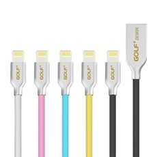 Golf USB 2.0 鋅合金接頭多彩2.4A快充線(1M)