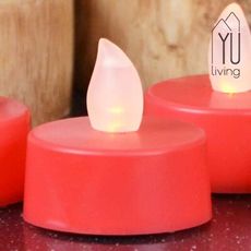 【YU Living】LED 茶燭六件套x2套組 夜燈 燭台 (2色)