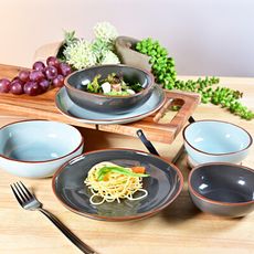 【YU Living】北歐陶瓷不規則小碗三件組 餐碗(210ml/三件一組/3色)