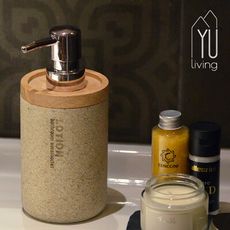 【YU Living】北歐風 衛浴用品洗手乳瓶(原木色)