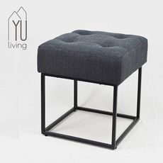 【YU Living】北歐風輕工業風簡約布面矮凳 椅凳(深灰色)