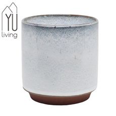 [限時特賣] 藍色復古陶瓷圓管花盆(大,藍色)【YU Living】