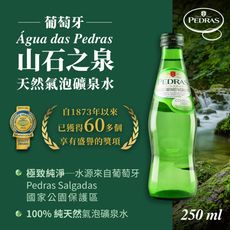 【囍瑞 BIOES】葡萄牙 山石之泉天然氣泡礦泉水(250ml)x24瓶