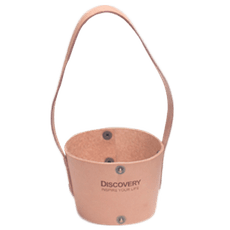 【Discovery發現者】正牛皮革環保提袋 飲料提袋 杯套 飲料杯套 環保杯袋 防水杯套 環保杯