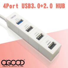 【A-GOOD】USB3.0+2.0 4孔 發光集線器