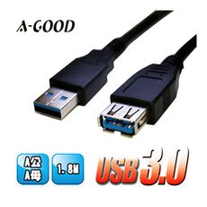 【A-GOOD】USB3.0 A公A母 高速傳輸線 USB延長線 (1.8米)