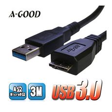 【A-GOOD】USB3.0 A公MicroB公 高速傳輸線 USB延長線-3M