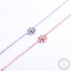 [免運] 【KELRA】鈦鋼花朵腳錬