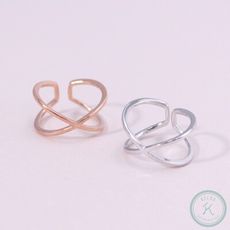 [免運] 【KELRA】手作質感交叉戒指