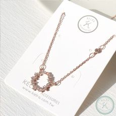 [免運] 【KELRA】質感玫瑰金花圈項鍊