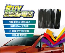 抗UV洞洞靜電膜-側窗專用 (遮陽 | 隔熱 | 抗UV)