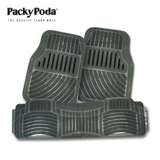 PackyPoda通用型3片式車用踏墊 (煙灰)