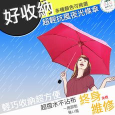 【雨傘大亨終身維修】輕鬆收納反光超撥水折傘 超輕 一甩即乾 176g