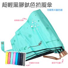 【現貨免運】【雨傘大亨】超輕黑膠鈦色抗風傘 黑膠超撥水 超輕骨架 好收納 不易掉漆
