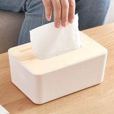 簡約日式原木蓋紙巾盒  長方形紙巾盒 木質餐巾紙收納盒