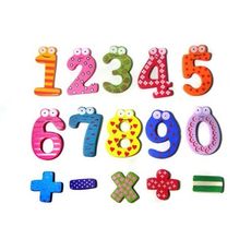 大塊木質數字冰箱貼含款數字+數學符號 加減乘除可以培養小孩的數字邏輯概念
