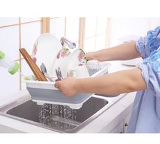 廚房置物架大號碗盤碟瀝水架碗架  折疊碗盤廚具收納架 折疊碗盤瀝水架