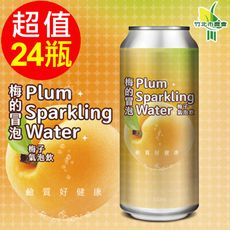 【竹北市農會】梅得冒泡有機黃梅氣泡飲-分享組1箱(24瓶/箱)