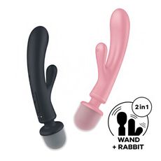 德國 Satisfyer Triple Lover 兔耳+AV 雙頭按摩棒