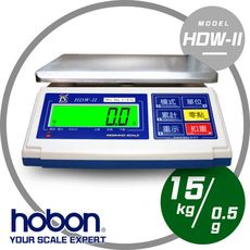 【hobon 電子秤】   HDW 電子秤 計重秤【15Kg x 0.5g】充電式、超大字幕