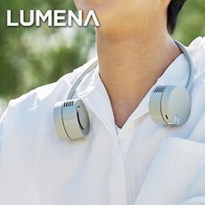 【N9 LUMENA】PRO DUO充電頸掛式風扇 銀白/灰綠 (悠遊戶外)