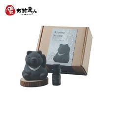 【木酢達人】台灣黑熊竹炭擴香石禮盒(悠遊戶外)