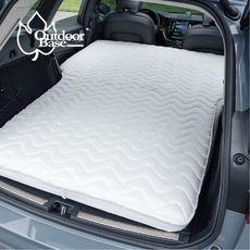 【Outdoorbase】(套組)車中床+舒柔墊(葉綠灰)+幫浦 (悠遊戶外)