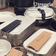 【瑞典 TRANGIA 】 Mess Tin Handle 煮飯神器 原廠 皮製把手套 黑色/原色