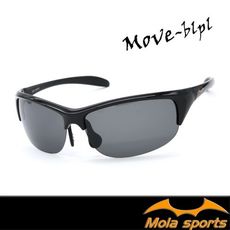 MOLA摩拉超輕量偏光運動太陽眼鏡 19g 男女 UV400 黑色 move-blpl