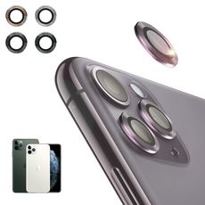 NISDA for iPhone 11 Pro Max 6.5吋航太鋁鏡頭保護套環9H鏡頭玻璃膜-銀