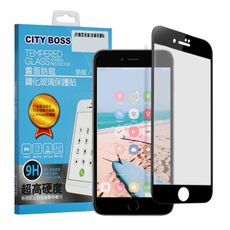 CITYBOSS for iPhone 8 Plus/7 Plus 5.5吋 霧面防眩鋼化玻璃貼-黑