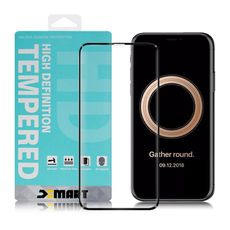 Xmart for iPhone11 Pro Max 用高透光2.5D滿版玻璃貼- 黑 2入