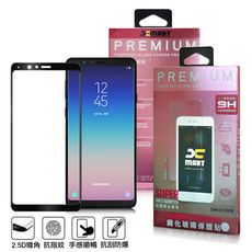 Xmart for SAMSUNG A8 Star 超透滿版 2.5D 鋼化玻璃貼-黑