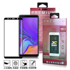 Xmart for Samsung Galaxy A7 2018 超透滿版 2.5D 鋼化玻璃貼-黑