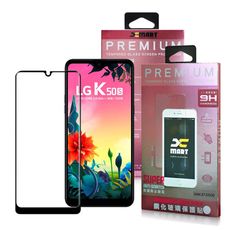 Xmart for LG K50s 超透滿版 2.5D 鋼化玻璃貼-黑