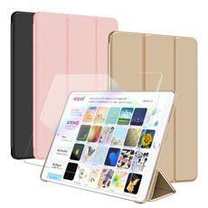 AISURE for 2018 iPad/Pro 9.7/Air2個性三折保護套+9H鋼化玻璃貼組合