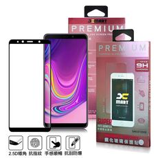 Xmart for Samsung Galaxy A9 2019 超透滿版2.5D鋼化玻璃貼-黑