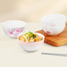 【福利品】高級骨瓷碗5入組(中式飯碗)