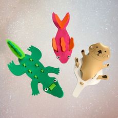 安全 MIT  3D立體動物組合 享受DIY樂趣 (鱷魚/水獺/魚)