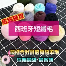 高品質西班牙短纖毛 擬真 羊毛氈 羊毛條 diy 氈化快 少浮毛