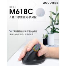 DeLUX M618C 垂直靜音光學滑鼠【94號鋪】