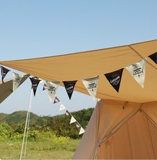 【匡途營地旗戶外露營帳篷氛圍三角旗精緻風裝飾旗天幕營地野營彩旗