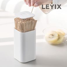 【LEYIX 樂藝思】牙籤罐 按壓式 棉花棒收納盒 牙籤盒 牙線棒盒 棉花棒盒 牙籤 棉花棒 收納