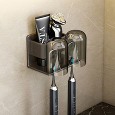 【太空鋁系列】牙刷架 二杯款 壁掛式 漱口杯架 牙刷架 牙刷 漱口杯 浴室 收納 杯架 浴室置物架