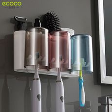 【ECOCO意可可】牙刷架 三杯款 壁掛式 漱口杯架 牙刷收納架 浴室置物架 牙刷 收納