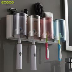 【ECOCO意可可】多功能牙刷置物架 四杯款 牙刷架 漱口杯架 置物架 盥洗 收納